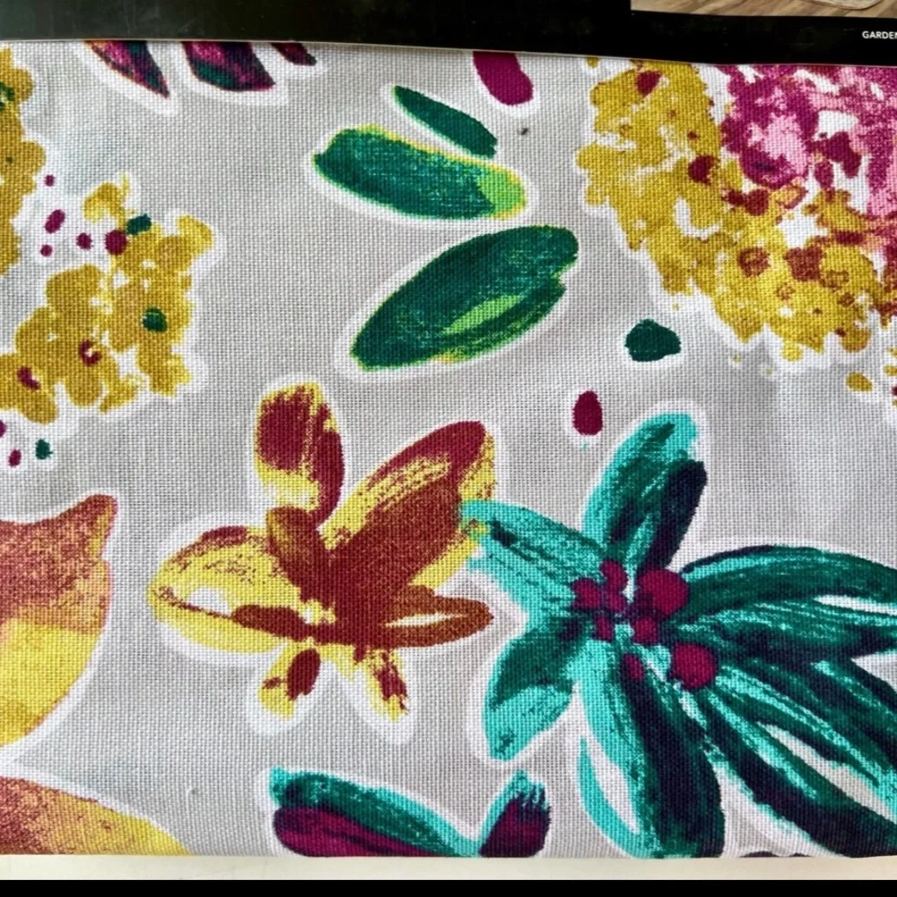 Floral Garden Party Fabric Shower Curtain by Nicole Miller Teal Purple